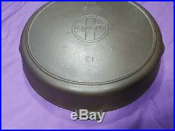 Very Rare Htf #13 Griswold Slant Erie Cast Iron Skillet #720 Strong Heat Ring