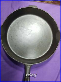 Very Rare Htf #13 Griswold Slant Erie Cast Iron Skillet #720 Strong Heat Ring