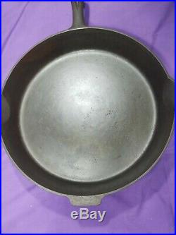 Very Rare Htf #13 Griswold Slant Erie Cast Iron Skillet #720 Strong Heat Ring