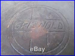 Very Rare Large Griswold Cast Iron #13 Skillet Slant Logo