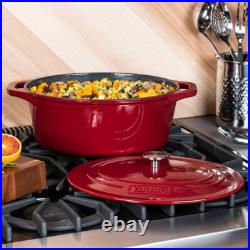 Viking Enameled Cast Iron 7 Qt Oval Blue