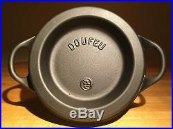 Vint 1970's Cousances (Le Creuset), France, Cast Iron Doufeu Flat Black, RARE