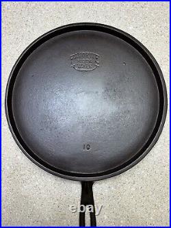 Vintage #10 Favorite Piqua Ware Cast Iron Round Smiley Skillet Griddle Restored