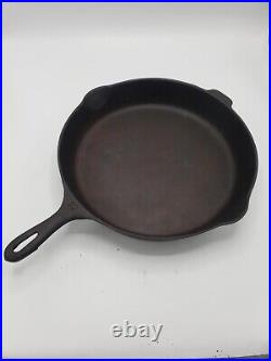 Vintage #12 14 Inch Skillet Cast Iron Pan Unmarked Wagner Made In U. S. A