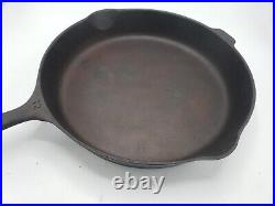 Vintage #12 14 Inch Skillet Cast Iron Pan Unmarked Wagner Made In U. S. A