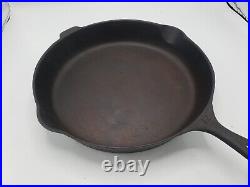 Vintage #12 14 Inch Skillet Cast Iron Pan Unmarked Wagner Made In U. S. A