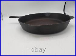 Vintage #12 14 Inch Skillet Cast Iron Pan Unmarked Wagner Made In U. S. A