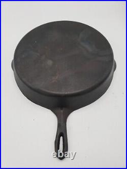 Vintage #12 14 Inch Skillet Cast Iron Pan Unmarked Wagner Made In U. S. A