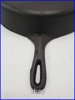 Vintage #12 14 Inch Skillet Cast Iron Pan Unmarked Wagner Made In U. S. A