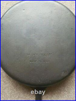 Vintage #12 Unmarked Wagner Cast Iron Skillet Fully Restored and Seasoned