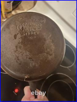 Vintage #1265 Wagner Ware Sidney -0- Cast Iron Deep Fat Fryer Bail Handle