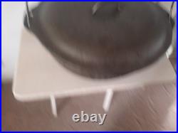 Vintage 13.5 Unmarked #12 DO MADE IN USA D 12 Cast Iron Dutch Oven Pot
