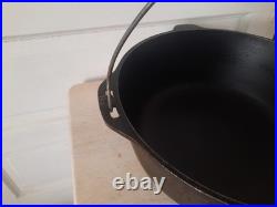 Vintage 13.5 Unmarked #12 DO MADE IN USA D 12 Cast Iron Dutch Oven Pot Vintage 13.5 Unmarked #12 DO MADE IN USA D 12 Cast Iron Dutch Oven Pot
