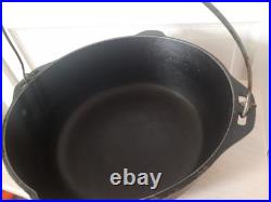 Vintage 13.5 Unmarked #12 DO MADE IN USA D 12 Cast Iron Dutch Oven Pot Vintage 13.5 Unmarked #12 DO MADE IN USA D 12 Cast Iron Dutch Oven Pot