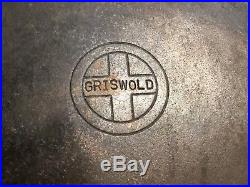 Vintage 13 GRISWOLD Cast Iron Skillet #12 With Heat Ring 719 D ERIE PA