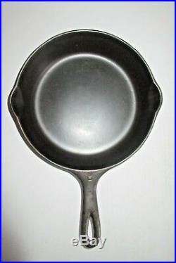 Vintage 1935-59 Wagner Ware Rarely Seen Smooth Bottom Skillet Set #3,4,5,6,7,8