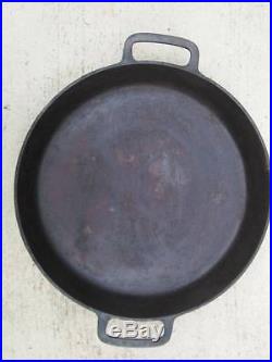 Vintage 20 SK Lodge Cast Iron Double Handled Hotel Pan Skillet Free Shipping