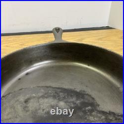 Vintage 3 Notch Lodge #10 Cast Iron Skillet Heat Ring Restored