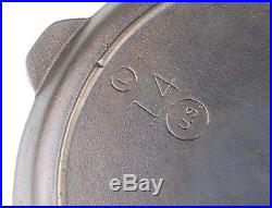 Vintage 3-Notched Lodge No 14 (US) Cast Iron Skillet Restored Condition