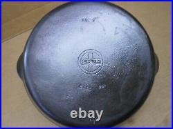 Vintage #9 Griswold 11 Cast Iron Skillet Fry Pan Small Block Logo Model 710-h