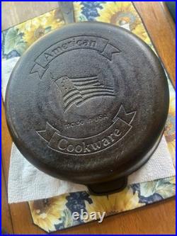 Vintage AB&I Cast Iron Dutch Oven Skillet American Cookware Made In USA Flag