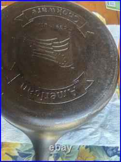 Vintage AB&I Cast Iron Dutch Oven Skillet American Cookware Made In USA Flag
