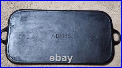 Vintage Adams Cast Iron Long Griddle 29x 13.5