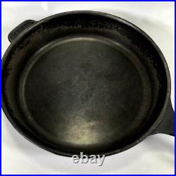 Vintage American Cookware Cast Iron #12 Cooking Pan Riverboat Made in USA RARE