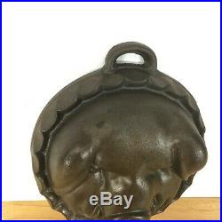 Vintage Antique Cast Iron Mold Pig Head, Large, Baking
