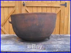 Vintage/Antique Cast Iron Wash/ Scalding Pot 23 Dia, 12 Deep