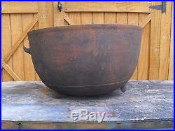 Vintage/Antique Cast Iron Wash/ Scalding Pot 23 Dia, 12 Deep