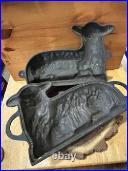 Vintage / Antique Griswold Cast Iron Lamb Cake Mold # 866 Very Nice