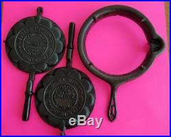 Vintage Antique Griswold, WESTERN IMPORTING WAFFLE IRON, Heart Shaped, Restored