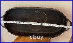 Vintage BSR Birmingham Stove Range 3052D Cast Iron Shallow Fish Fryer Oval