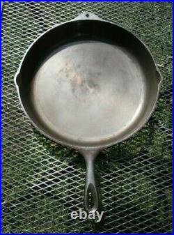 Vintage Birmingham BSR no. 12 cast iron skillet heat ring restored EXCELLENT