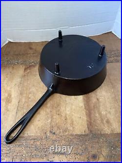 Vintage Cast Iron 12 Spider Skillet Lid Long Handle 3 Leg Restored Seasoned READ