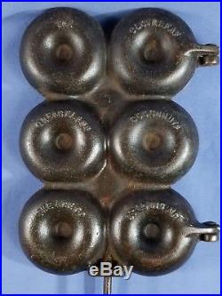 Vintage Cast Iron Doughnut/Donut Maker The Cloverleaf The Ace Co. St Louis MO