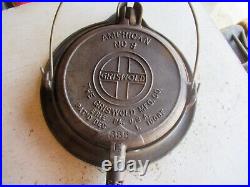 Vintage Cast Iron Griswold Maffle Maker American No. 8 Lot 22-24-20