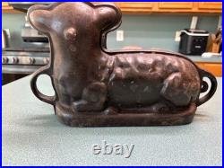 Vintage Cast Iron Lamb Sheep Cake pan mold unbranded used once