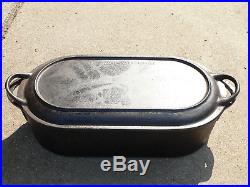 Vintage Cast Iron Sportsman 3060 Deep Fish Fryer With 3093 Griddle Lid