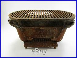 Vintage Cast Iron Sportsman Grill Lodge Camping Fishing Outdoors Fire Cook Fry