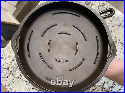 Vintage Cast Iron Unmarked Wagner Chicken Fryer Deep Skillet withSelf-Basting Lid