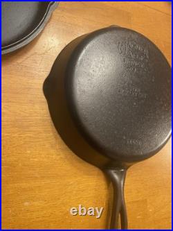 Vintage Cast Iron Wagner Ware 5 Star HINGED Skillet & Lid Set 1403c