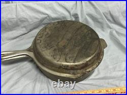 Vintage Cast Iron Wagner Ware Sidney O 1401-C Double Skillet Nickel Plated Set