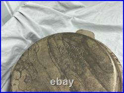 Vintage Cast Iron Wagner Ware Sidney O 1401-C Double Skillet Nickel Plated Set