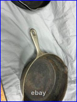 Vintage Cast Iron Wagner Ware Sidney O 1401-C Double Skillet Nickel Plated Set