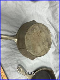 Vintage Cast Iron Wagner Ware Sidney O 1401-C Double Skillet Nickel Plated Set