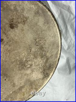 Vintage Cast Iron Wagner Ware Sidney O 1401-C Double Skillet Nickel Plated Set