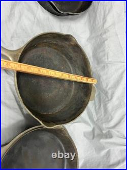 Vintage Cast Iron Wagner Ware Sidney O 1401-C Double Skillet Nickel Plated Set