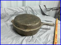 Vintage Cast Iron Wagner Ware Sidney O 1401-C Double Skillet Nickel Plated Set